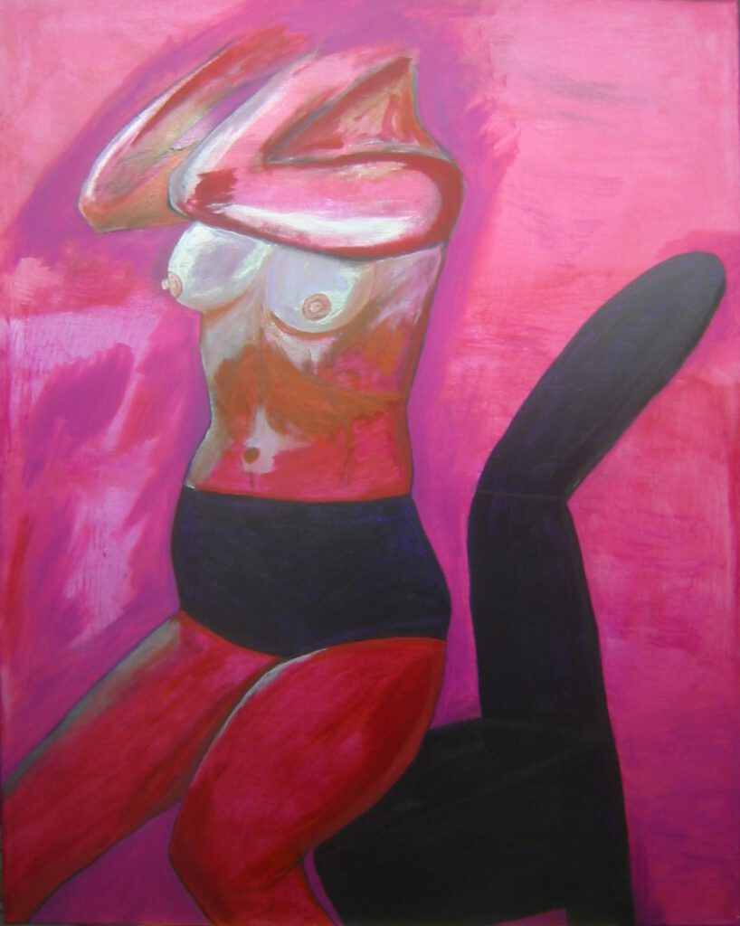 "Akt in Pink" Acryl auf Leinwand 80 x 100 cm